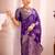 Purple treditional roop silk zari weaving saree