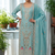 Blue Silk Kurta  Heavy Embroidery Coding Sequence Work With Palazzo and Dupatta 3pc set