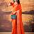 Orange smoothy marshmallow zari weaving lightweight saree