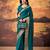 Teal smoothy marshmallow zari weaving lightweight saree
