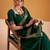 Green festival vibes polt shimmer zari weaving work saree
