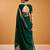 Green festival vibes polt shimmer zari weaving work saree