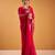 Red festival vibes polt shimmer zari weaving work saree