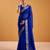 Royal blue festival vibes polt shimmer zari weaving work saree