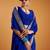 Royal blue festival vibes polt shimmer zari weaving work saree