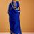 Royal blue festival vibes polt shimmer zari weaving work saree