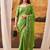 Parrot green mordern ethnic crepe silk weaving saree