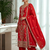 Red Silk Kurta  Heavy Embroidery Coding Sequence Work With Palazzo and Dupatta 3pc set