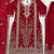 Red Silk Kurta  Heavy Embroidery Coding Sequence Work With Palazzo and Dupatta 3pc set