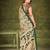 Green luxurious tussar silk kalamkari printed saree