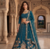 Royal Teal Embroidered Lehenga Choli Set with Dupatta