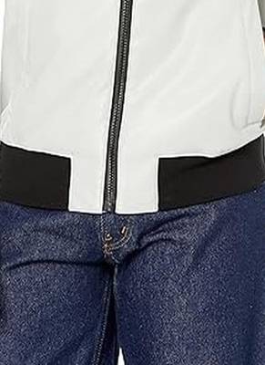 men's white lambskin leather jacket classic zip up style authentic 2
