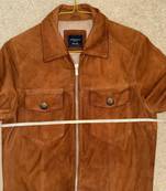men's black lambskin leather biker jacket asymmetrical zip closure modern
