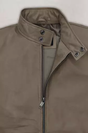 men's brown lambskin leather biker jacket classic moto zip style unique