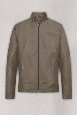men's brown lambskin leather biker jacket classic moto zip style unique 1