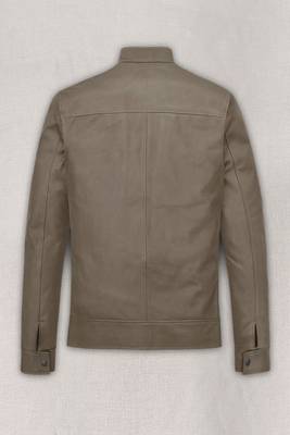 men's brown lambskin leather biker jacket classic moto zip style unique 3