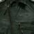 Men’s  dark green leather jacket – zip-up biker jacket chain style