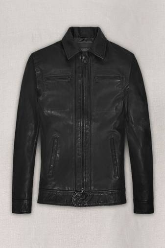 men's black lambskin leather jacket classic zip up style exclusive classic