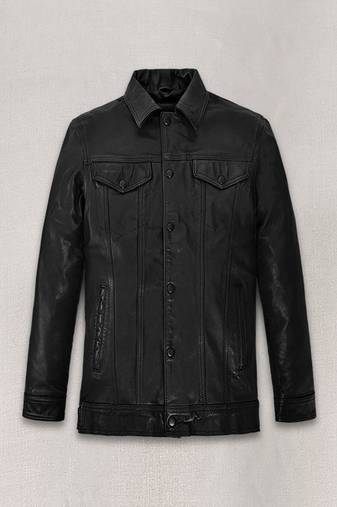 men's black lambskin leather jacket classic zip up style exclusive versatile