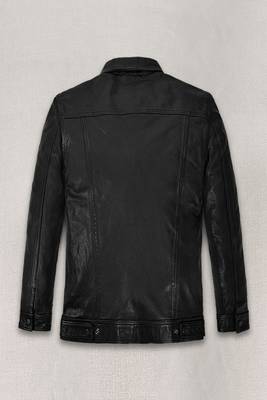 men's black lambskin leather jacket classic zip up style exclusive versatile 2