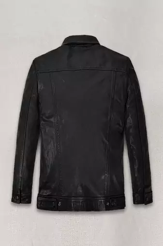 men's black lambskin leather jacket classic zip up style exclusive versatile