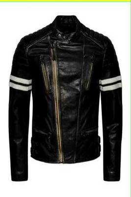 men's black lambskin leather biker jacket premium quilted design stylish 2