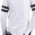 men’s white leather jacket –2strip black style straight chain