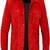 mens red suede leather jacket –button front outerwear