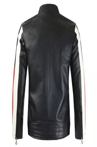 men's black lambskin leather jacket classic zip up style exclusive timeless