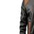 Men’s black leather motorcycle jacket – classic moto biker 2 pocket style