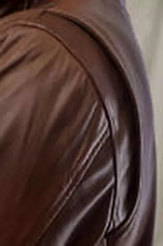 men's brown lambskin leather trucker jacket classic button front style premium