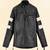Men’s black lambskin leather biker jacket  rib chain design
