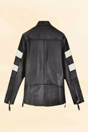 men's black lambskin leather biker jacket classic moto zip style exclusive timeless