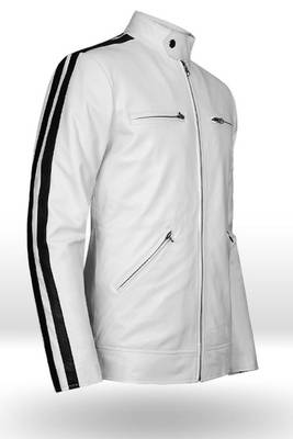 men's white lambskin leather biker jacket classic moto zip style classic 3