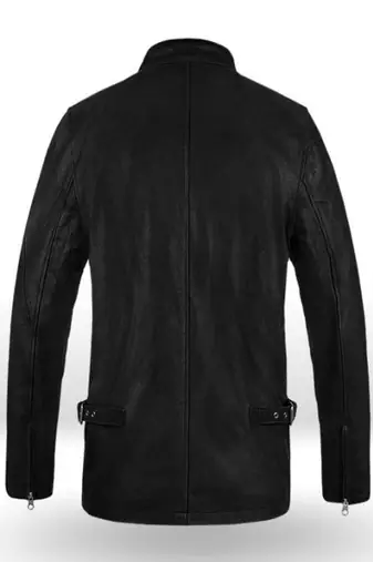 men's white lambskin leather biker jacket classic moto zip style versatile