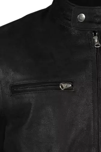 men's white lambskin leather biker jacket classic moto zip style versatile