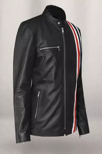 men's black lambskin leather jacket classic zip up style exclusive distinctive