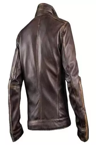 men's dark brown lambskin leather biker jacket classic moto zip