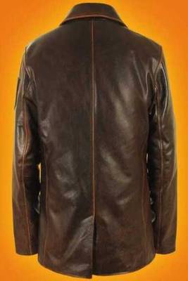 men's dark brown lambskin leather jacket classic zip up style 2