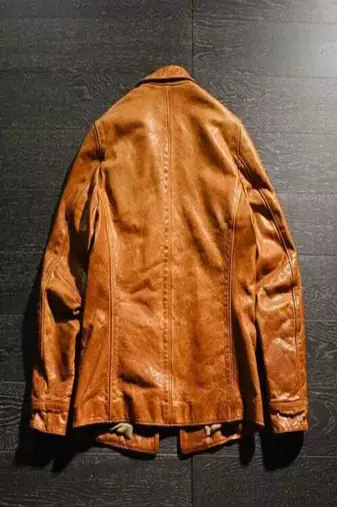 men's brown lambskin leather jacket classic zip up style distinctive