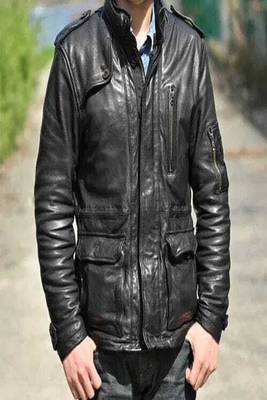 men's black lambskin leather jacket classic zip up style exclusive elite 1