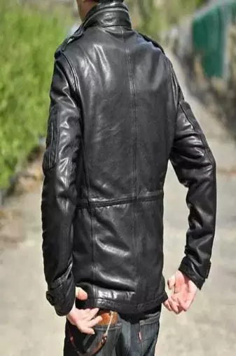 men's black lambskin leather jacket classic zip up style exclusive elite