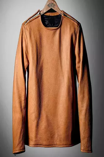 Men's minimalist tan brown lambskin  leather jacket genuine shoulder zipper details style