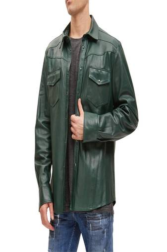 men's olive green lambskin leather biker jacket classic moto zip