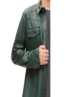 men's olive green lambskin leather biker jacket classic moto zip 2