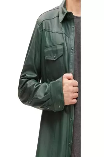 men's olive green lambskin leather biker jacket classic moto zip
