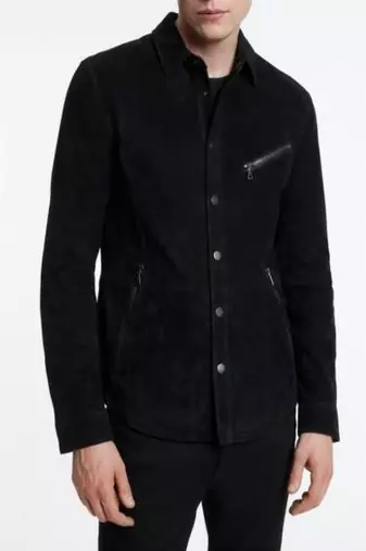 men's black lambskin leather jacket classic zip up style exclusive select