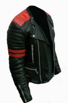 men's black lambskin leather biker jacket classic moto zip style exclusive distinctive 3