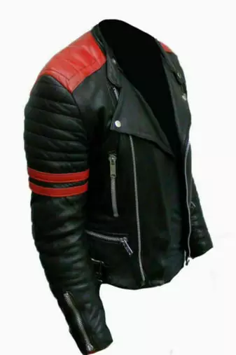 men's black lambskin leather biker jacket classic moto zip style exclusive distinctive