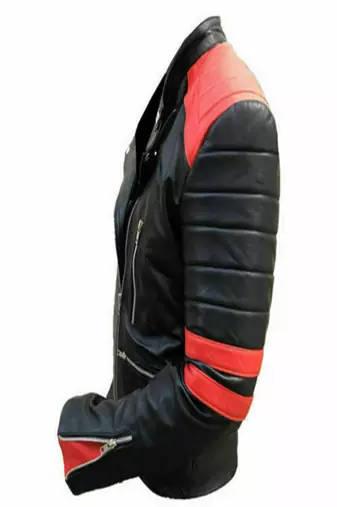 men's black lambskin leather biker jacket classic moto zip style exclusive distinctive